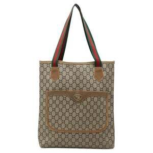 Gucci Old Plus Sherry Line Tote Bag Handbag Beige Multicolor Leather Women's ...